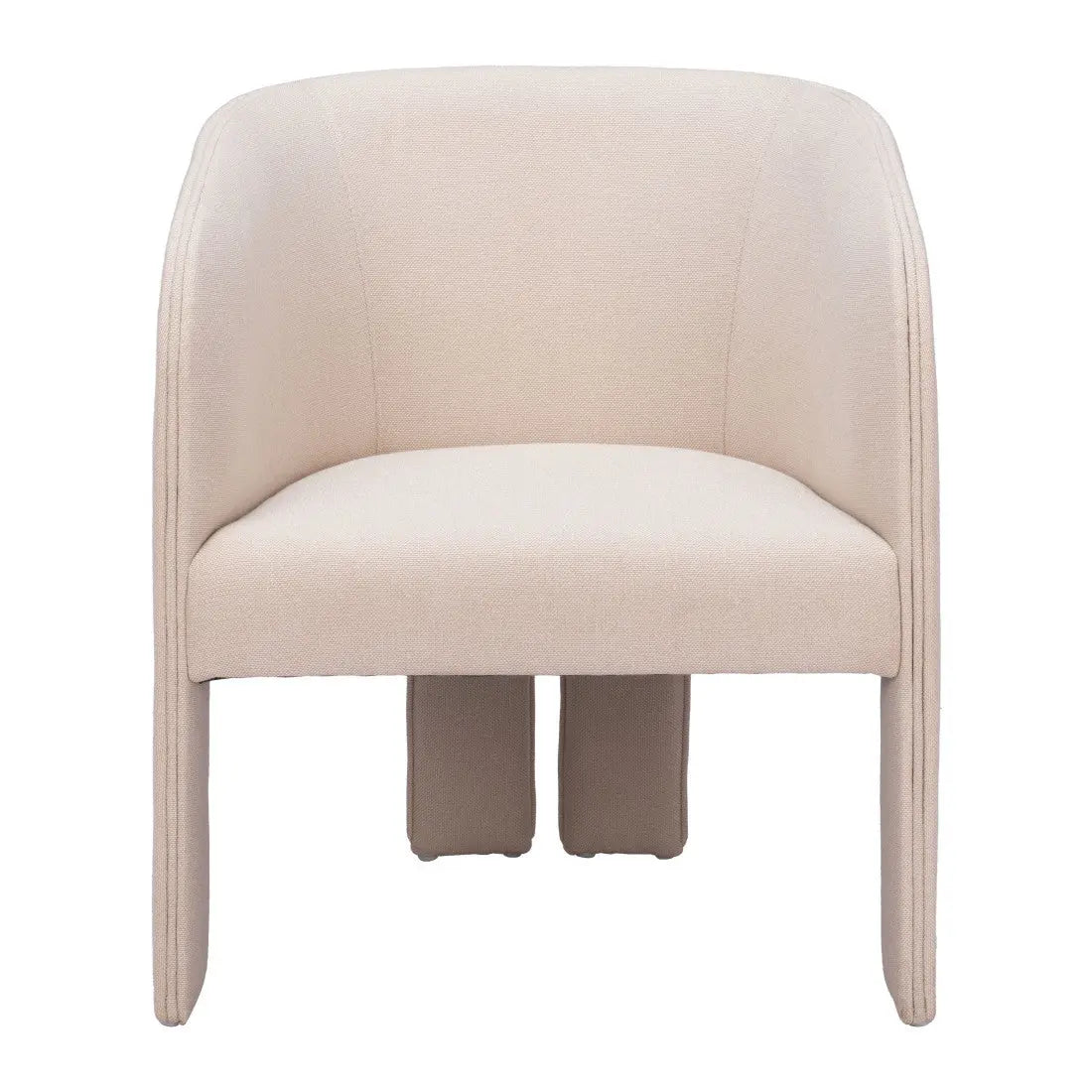 25" Beige Upholstered Arm Chair Homeroots Living Room