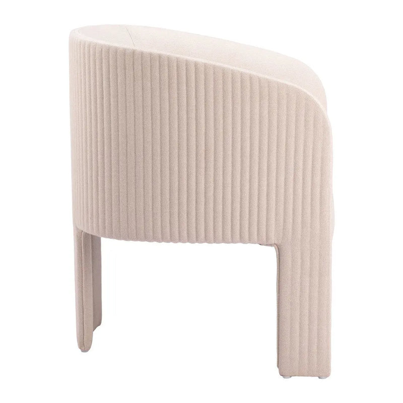 25" Beige Upholstered Arm Chair Homeroots Living Room