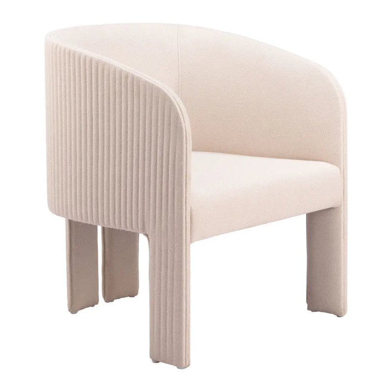 25" Beige Upholstered Arm Chair Homeroots Living Room