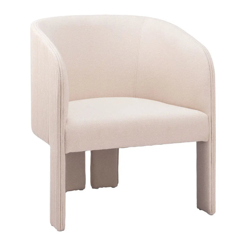 25" Beige Upholstered Arm Chair Homeroots Living Room