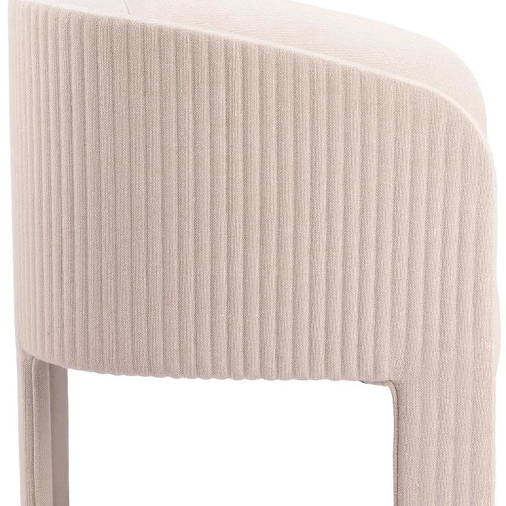 25" Beige Upholstered Arm Chair Homeroots Living Room