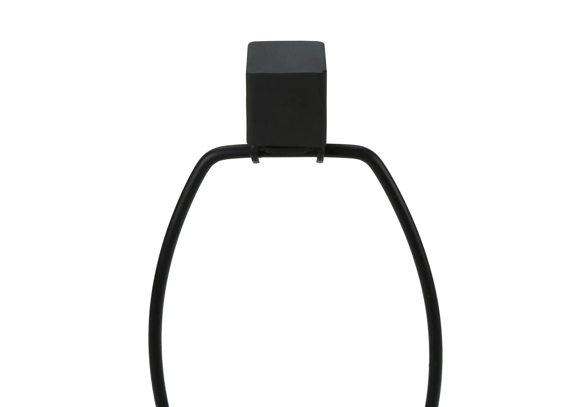 25" Black Metal Geometric USB Table Lamp With Beige Shade Homeroots Lighting