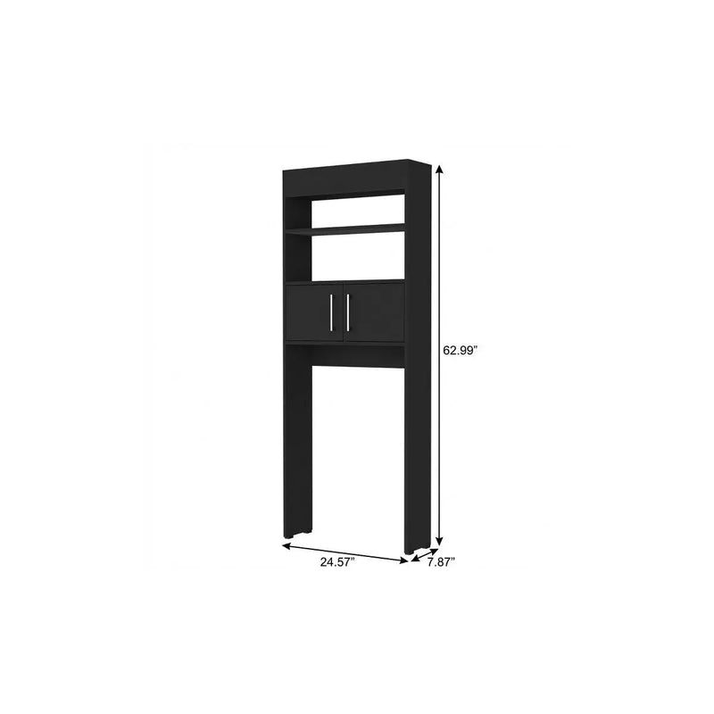25" Black Wood Freestanding Single Door Bathroom Vanity Homeroots Bed & Bath