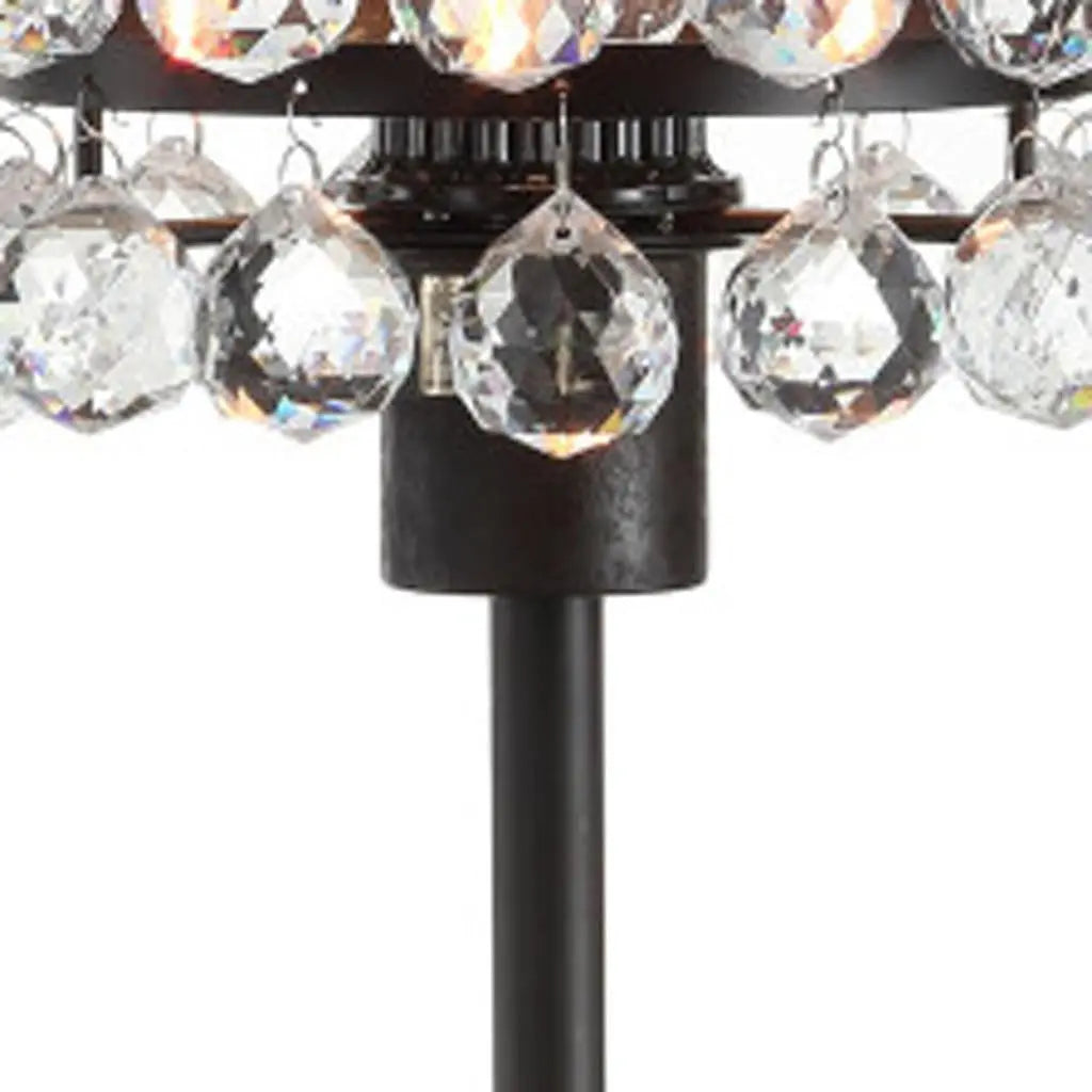 25" Bronze Lantern Table Lamp With Drum Homeroots Lighting