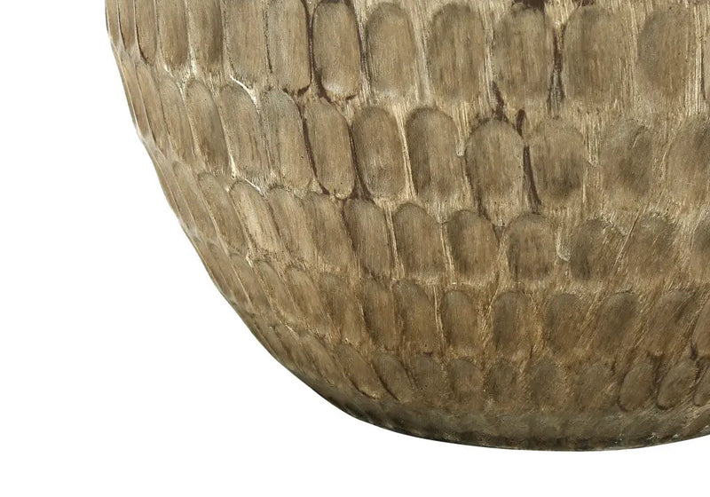 25" Brown Geometric Table Lamp With Black Drum Shade Homeroots Lighting