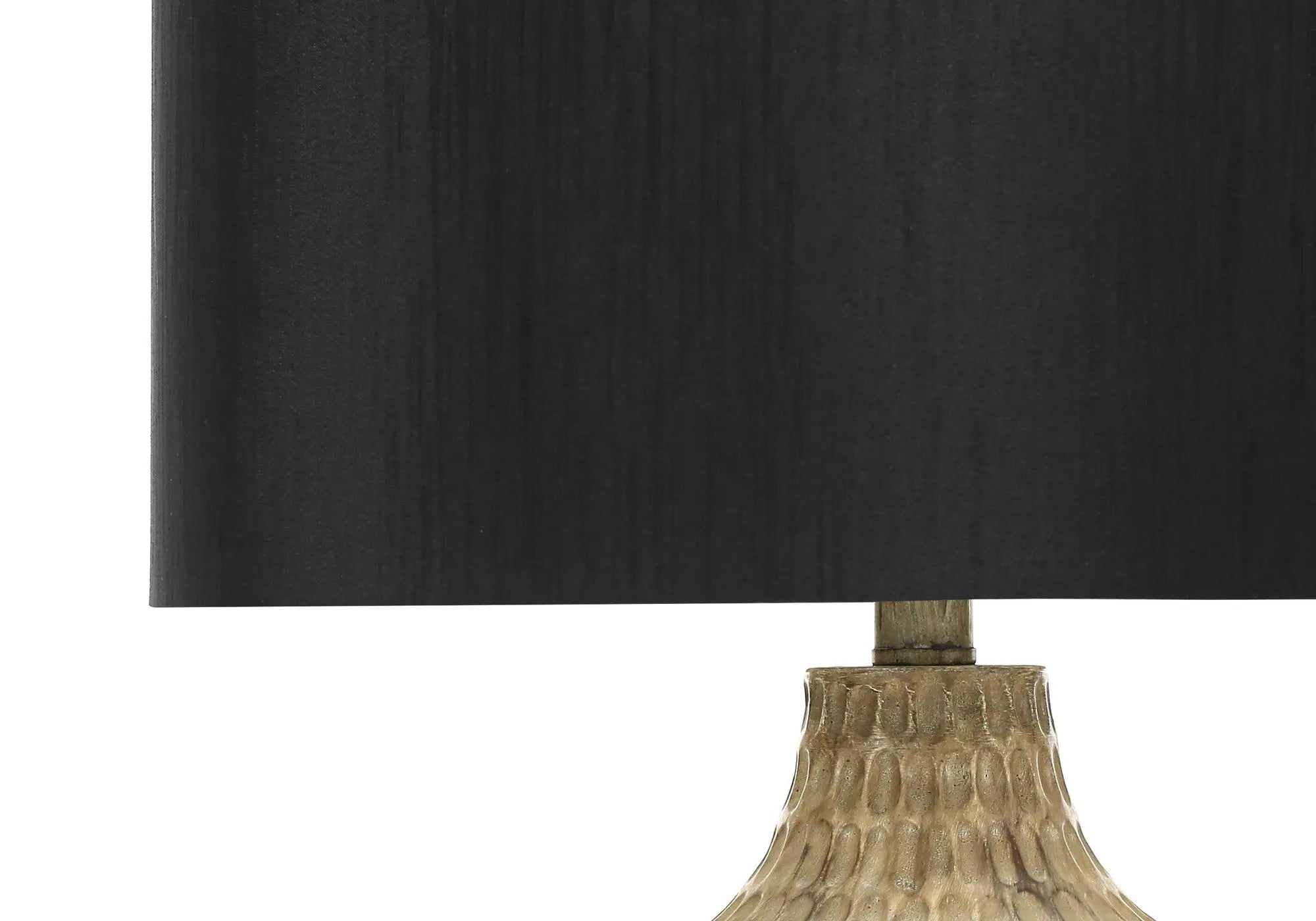 25" Brown Geometric Table Lamp With Black Drum Shade Homeroots Lighting