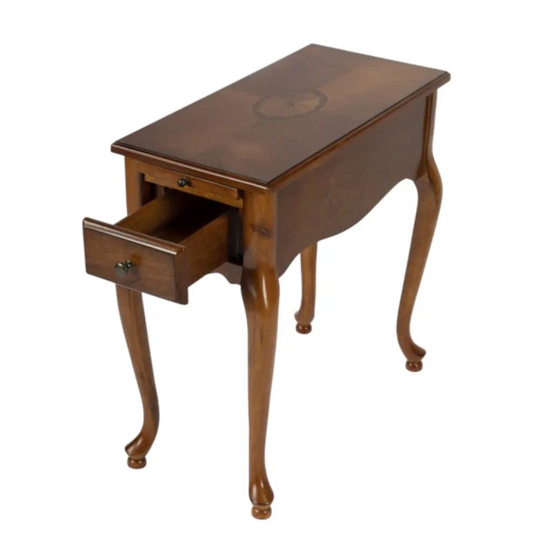 25" Brown Solid And Manufactured Wood Rectangular End Table With Drawer Homeroots Living Room