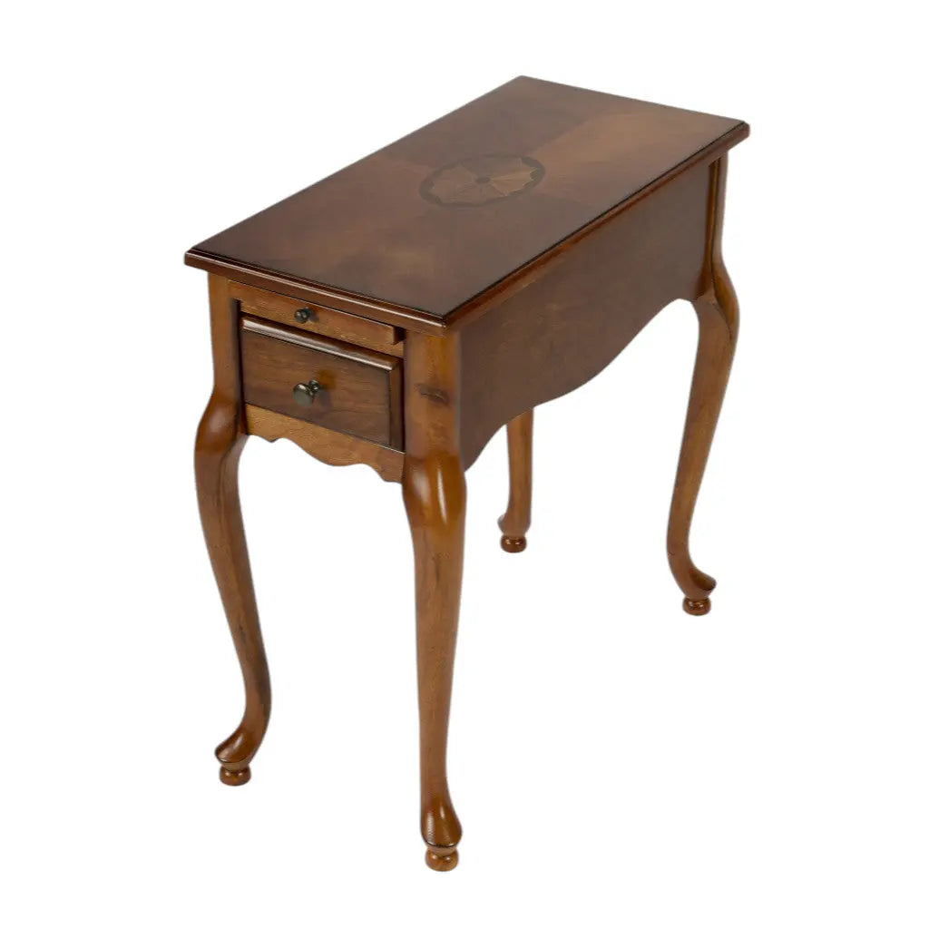 25" Brown Solid And Manufactured Wood Rectangular End Table With Drawer Homeroots Living Room