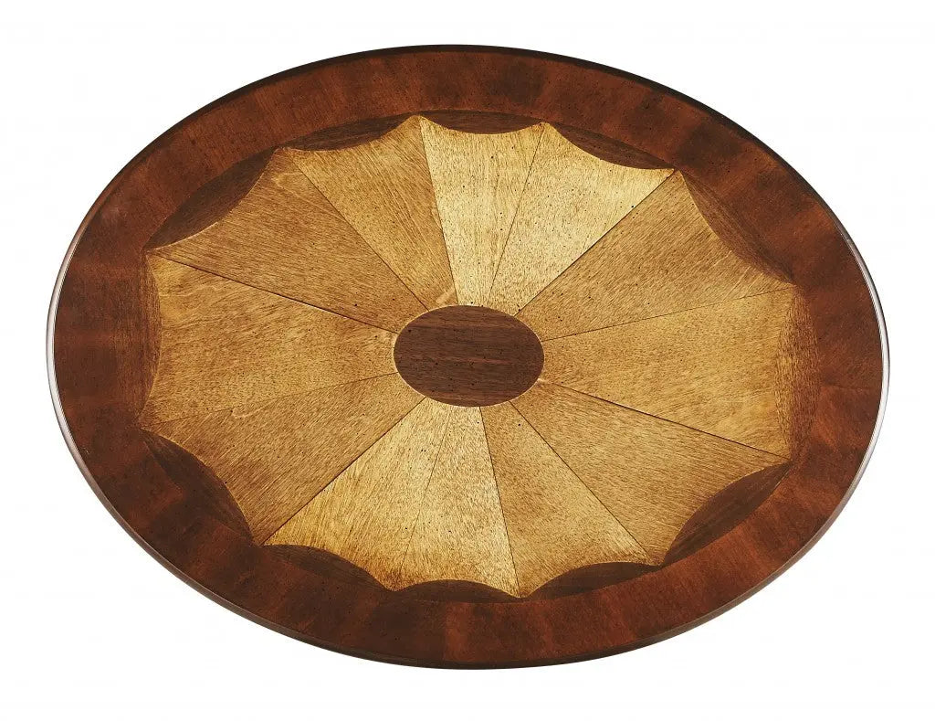 25" Brown Wood Oval Coffee Table With Drawer And Shelf Homeroots Living Room