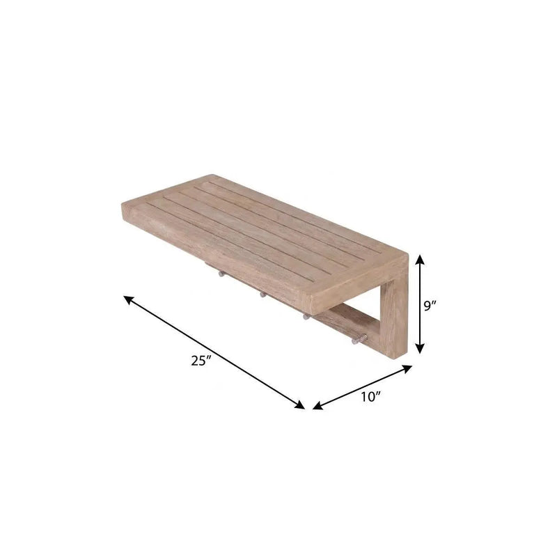 25" Brown Wood Wall Mounted Floating Shelf Homeroots Organization