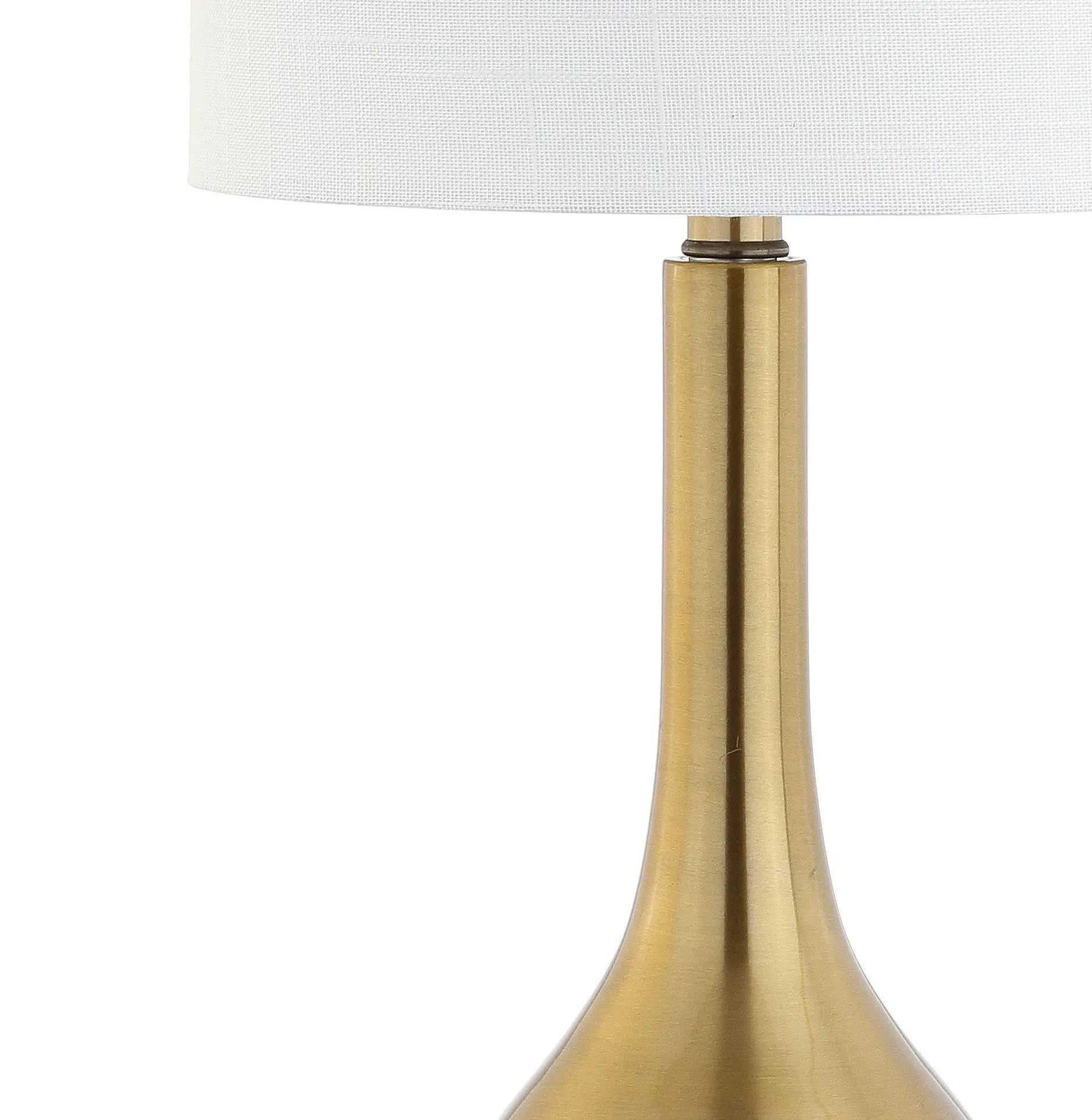 25" Clear Gourd Table Lamp LED With Drum Shade Homeroots Lighting