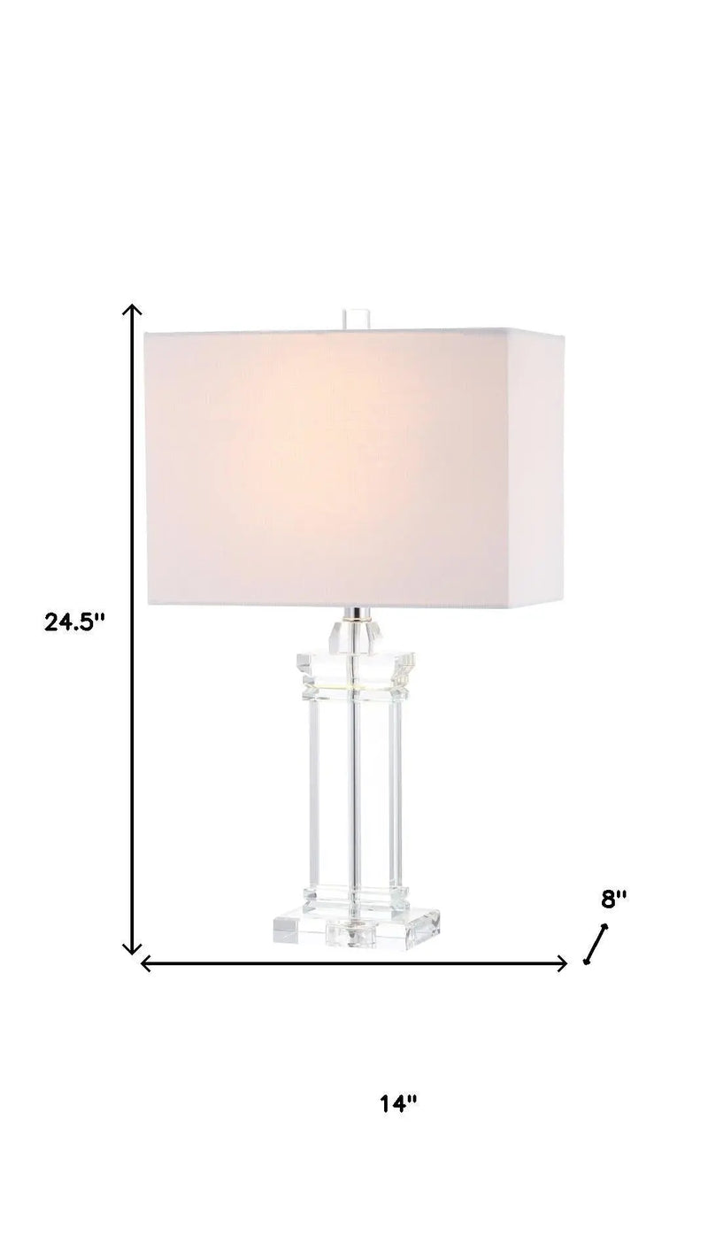 25" Clear Novelty Table Lamp LED With Shade Homeroots Lighting