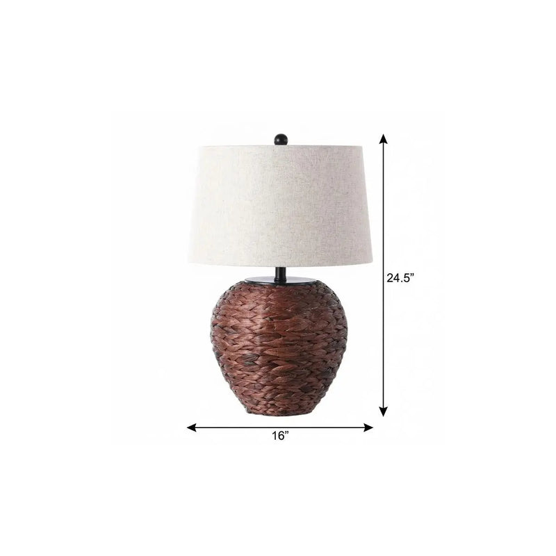 25" Clear Urn Table Lamp With Globe Shade Homeroots Lighting