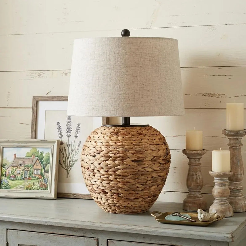 25" Clear Urn Table Lamp With Globe Shade Homeroots Lighting