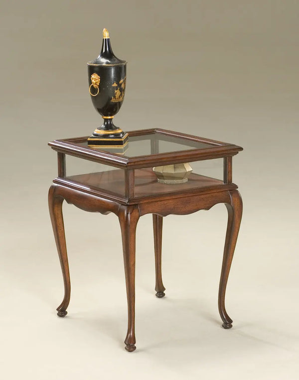 25" Dark Brown Glass Rectangular End Table Homeroots Living Room