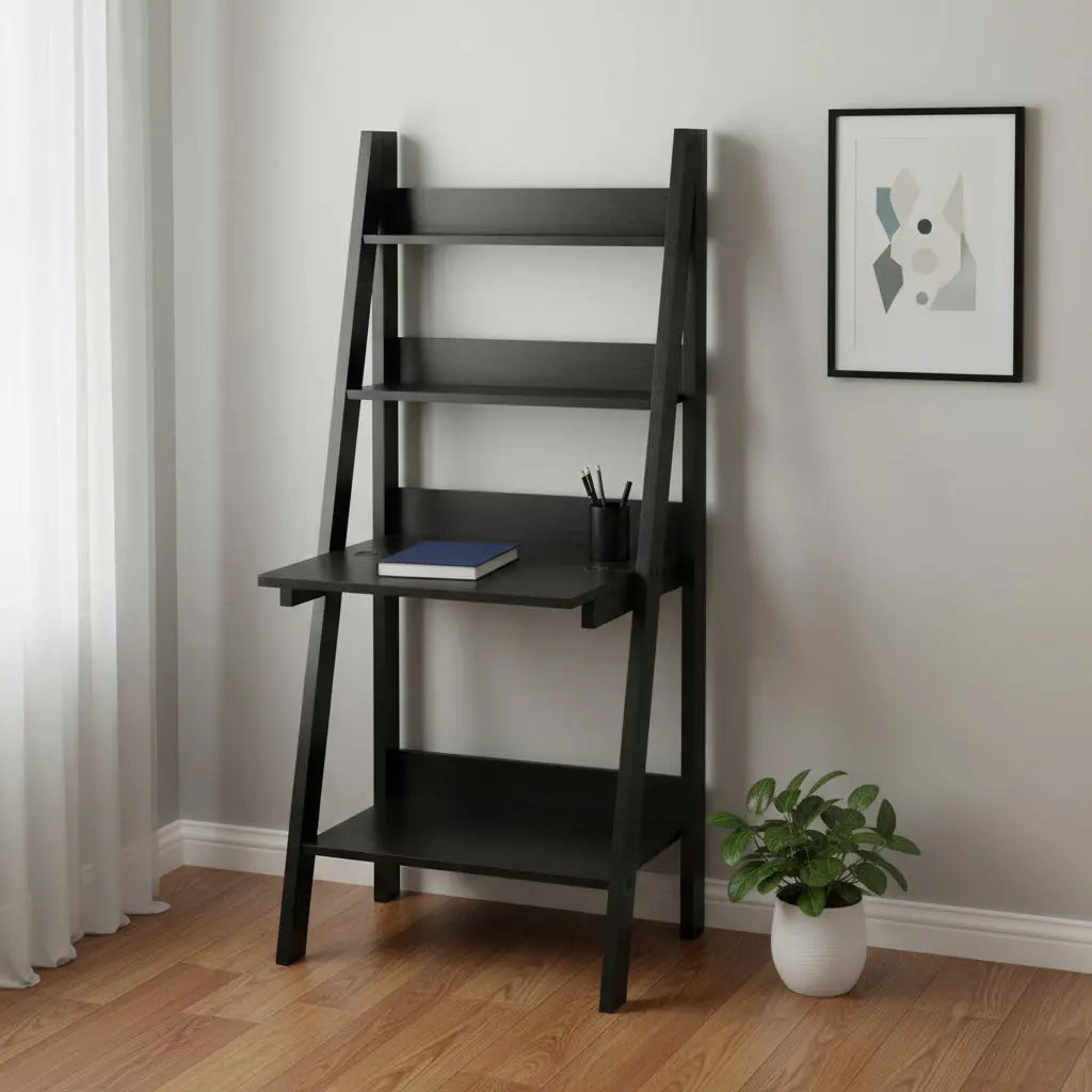 25" Espresso Ladder Desk Homeroots Office