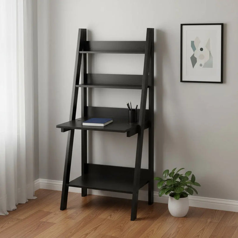 25" Espresso Ladder Desk Homeroots Office