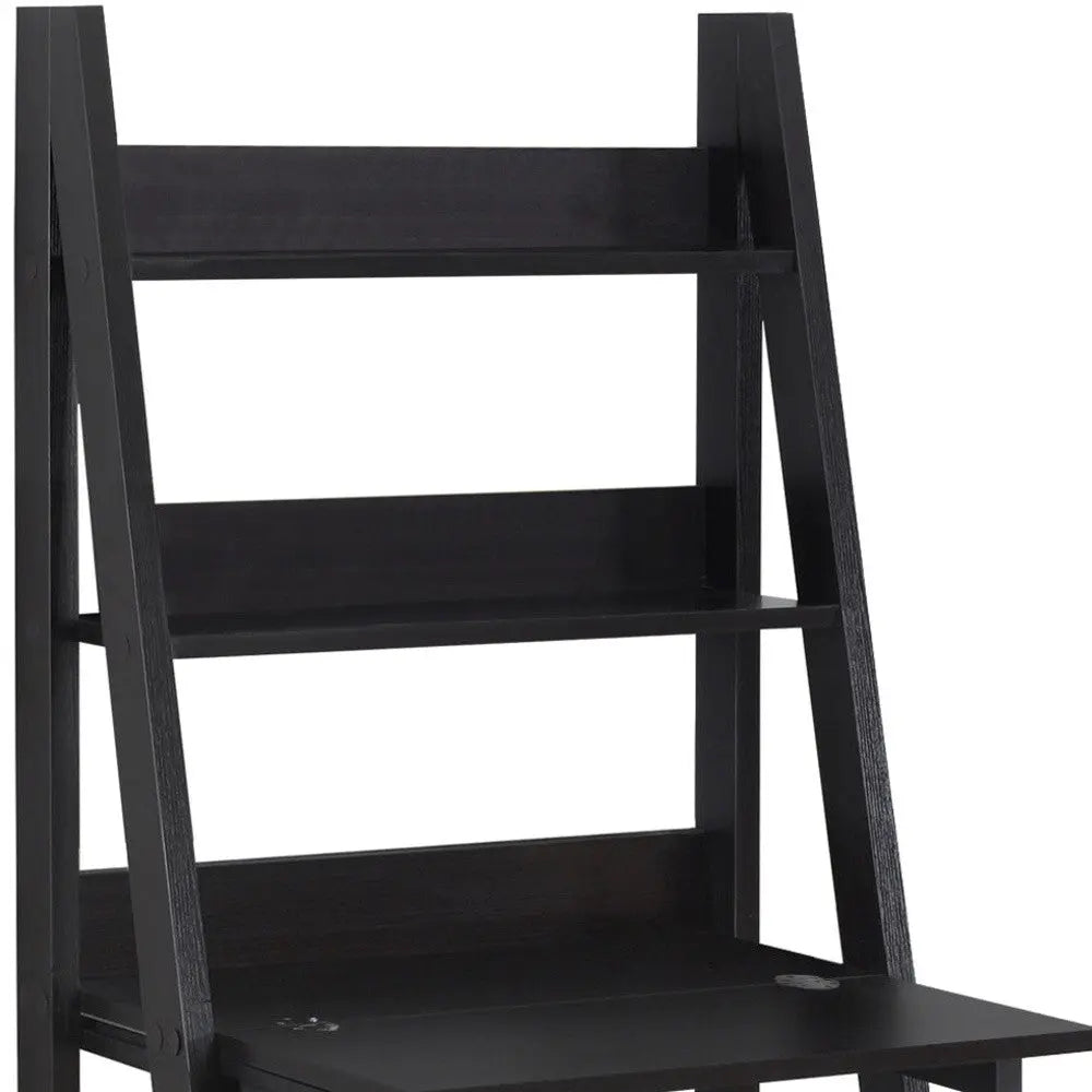 25" Espresso Ladder Desk Homeroots Office