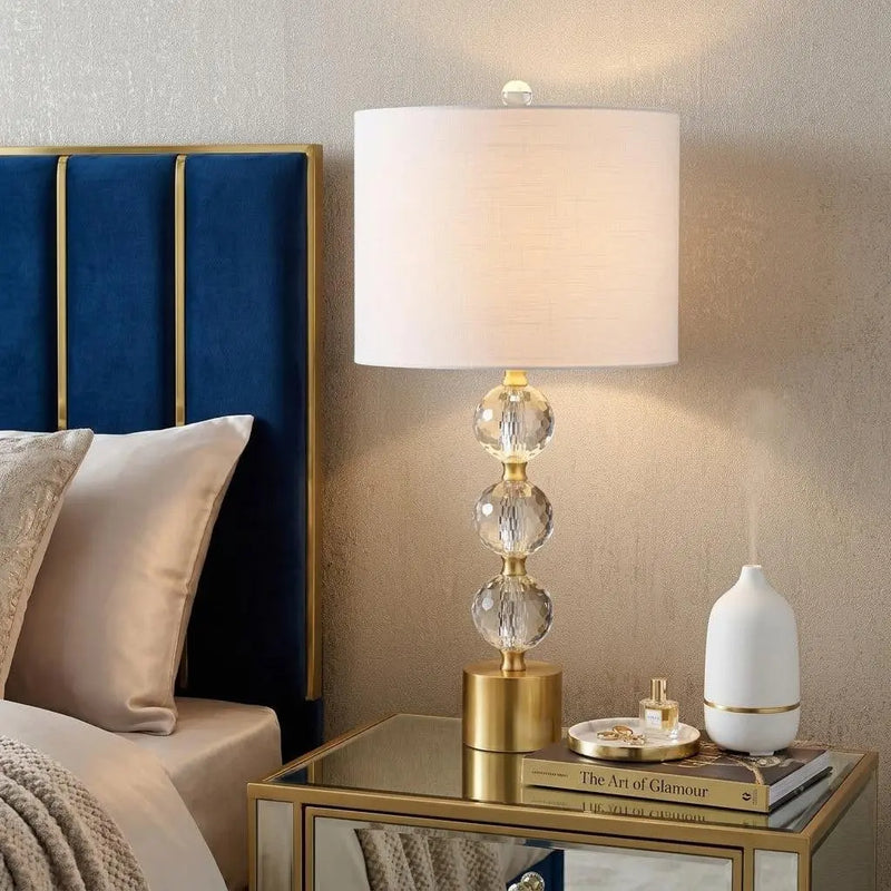 25" Gold Novelty Table Lamp LED With Drum Shade Homeroots Lighting