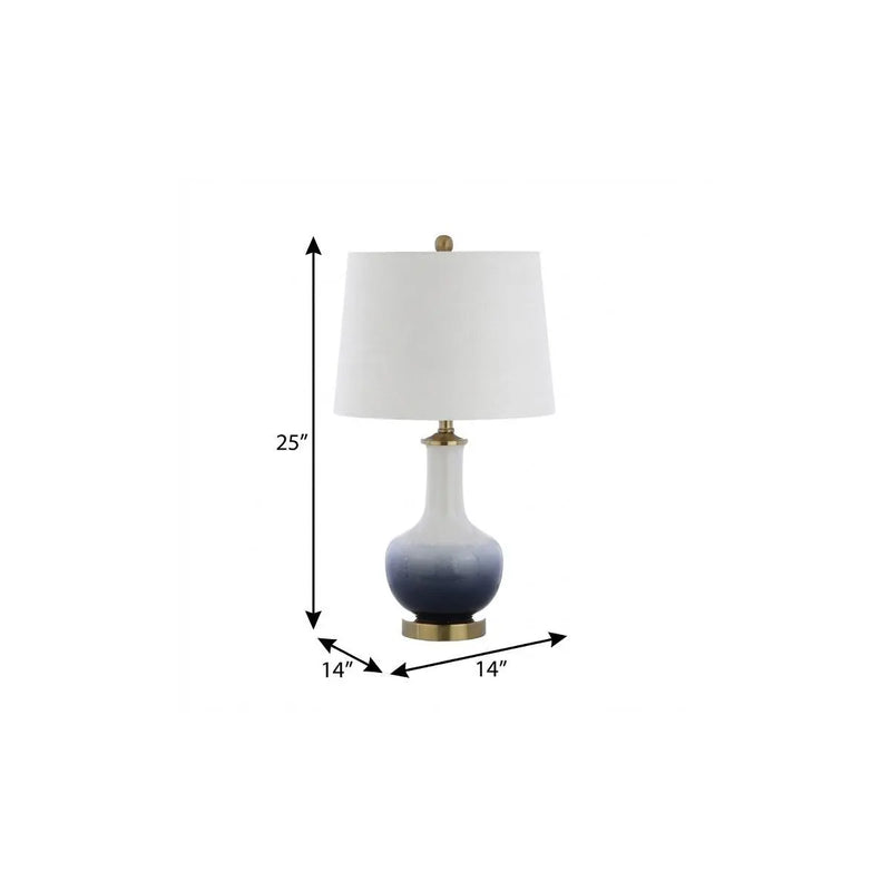 25" Gold Novelty Table Lamp With Drum Shade Homeroots Lighting