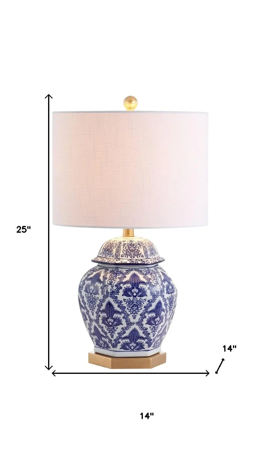 25" Gold Novelty Table Lamp With Drum Shade Homeroots Lighting