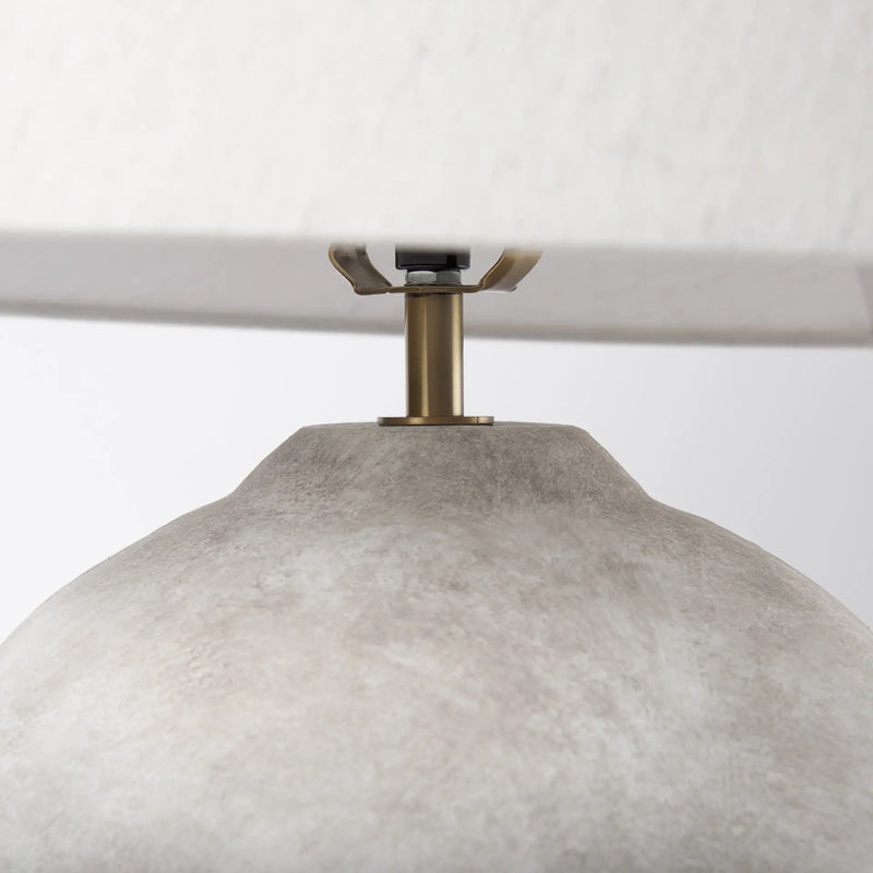 25" Tan Novelty Table Lamp With Bell Shade Homeroots Lighting