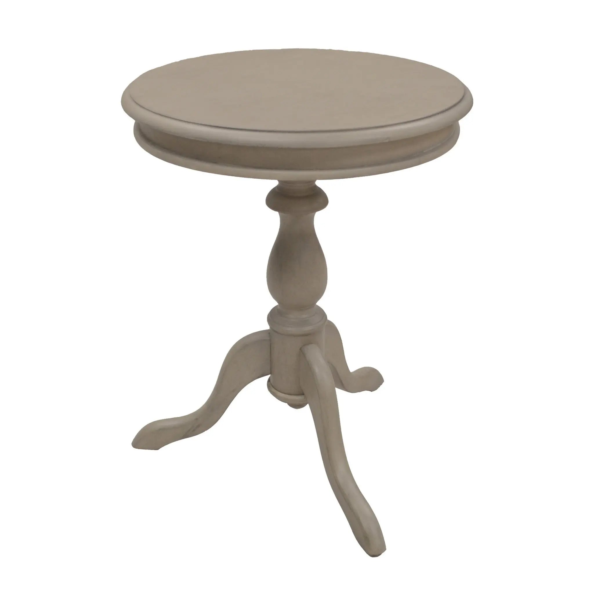 25" Taupe Gray Manufactured Wood Round End Table Homeroots Living Room