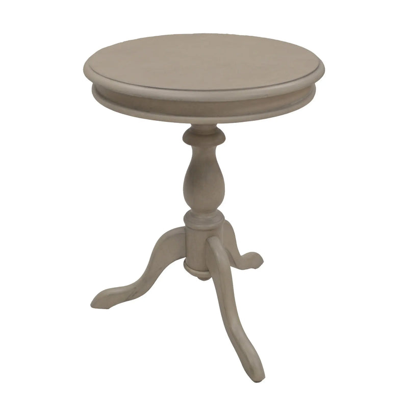 25" Taupe Gray Manufactured Wood Round End Table Homeroots Living Room