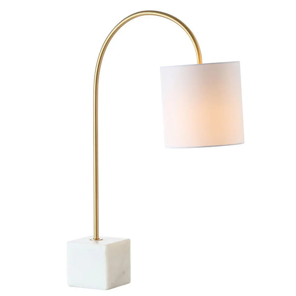 25" White Novelty Table Lamp With Drum Shade Homeroots Lighting