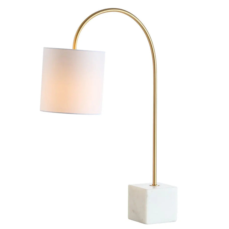 25" White Novelty Table Lamp With Drum Shade Homeroots Lighting
