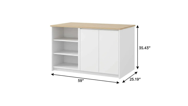 25" White Wood Kitchen Island Homeroots Kitchen & Dining