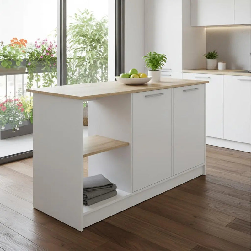 25" White Wood Kitchen Island Homeroots Kitchen & Dining