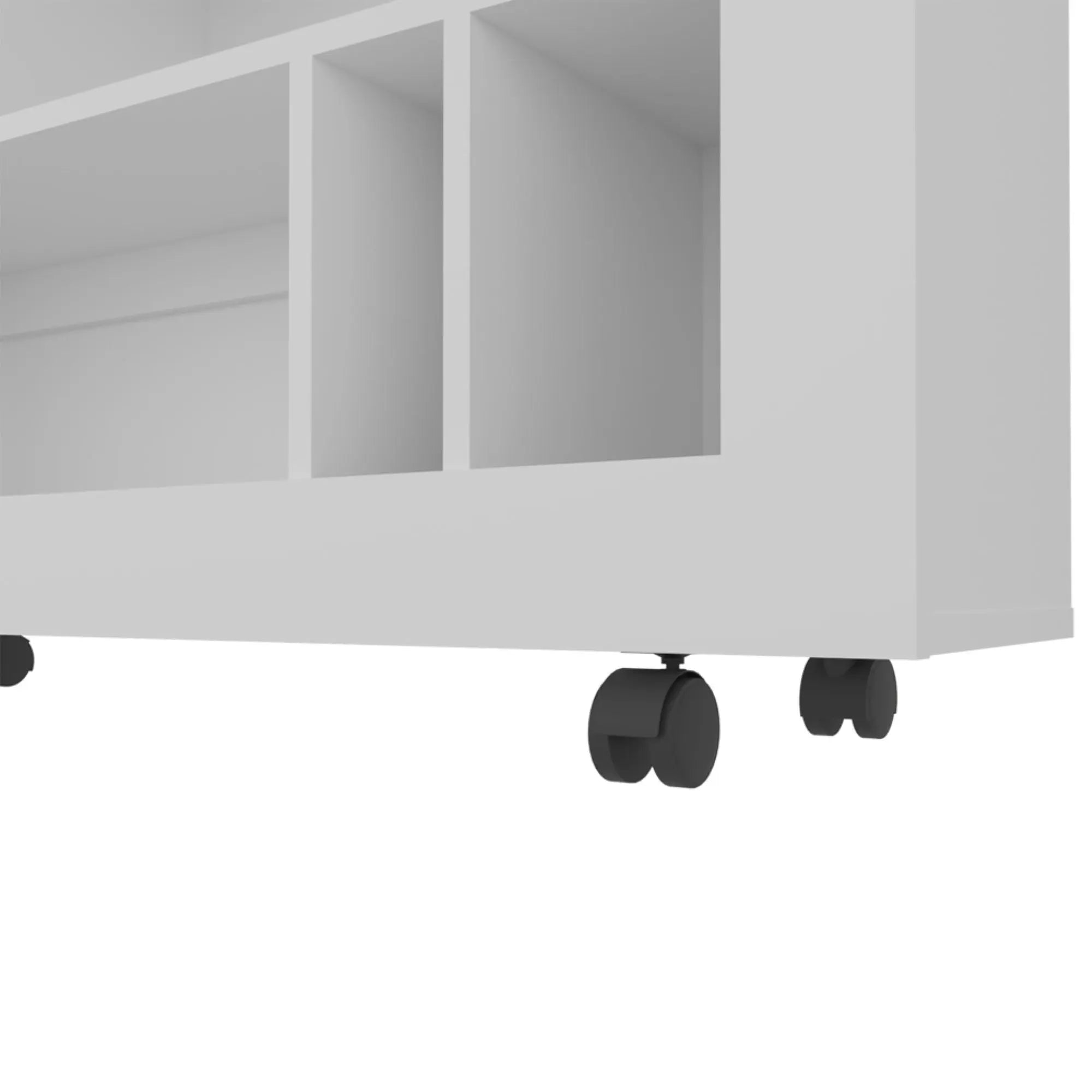 25" White Wood Two Tier Bookcase Homeroots Office