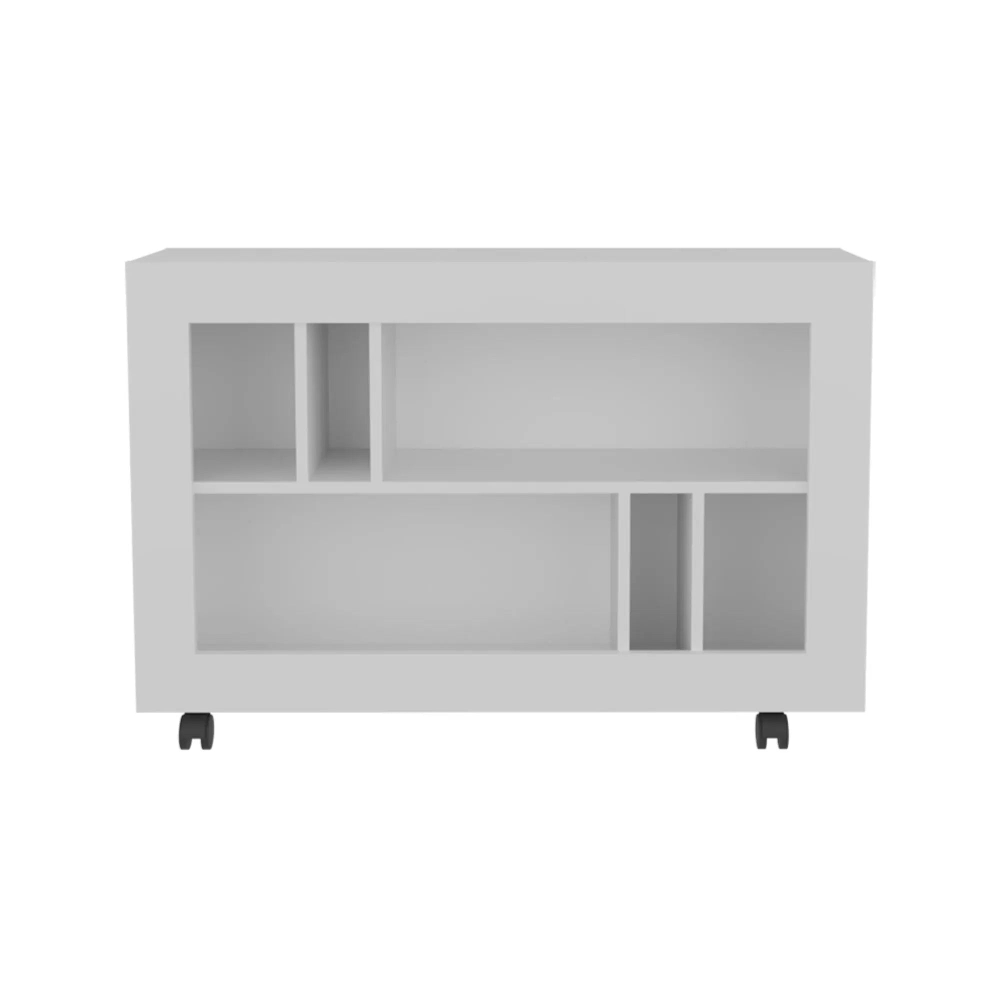 25" White Wood Two Tier Bookcase Homeroots Office