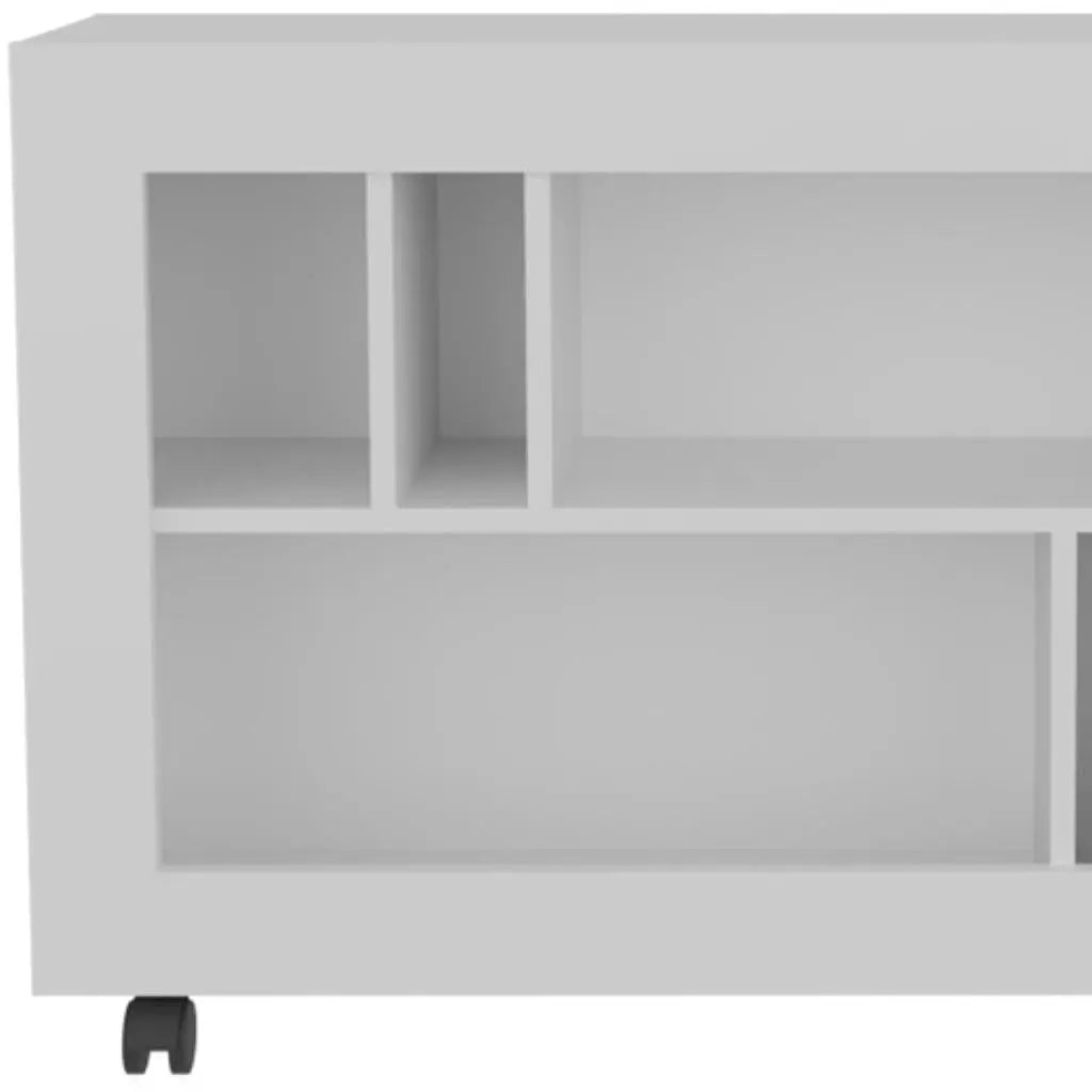 25" White Wood Two Tier Bookcase Homeroots Office