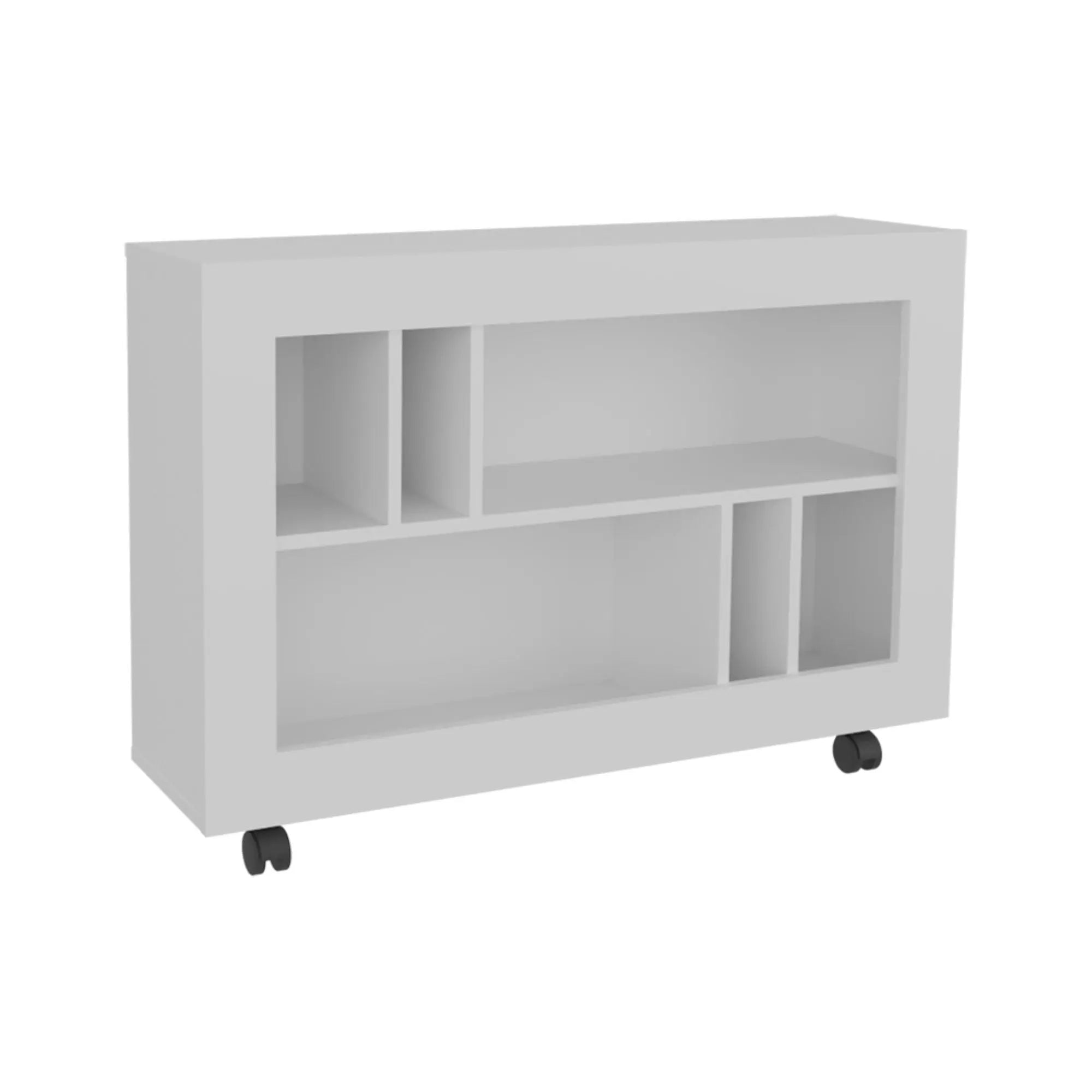 25" White Wood Two Tier Bookcase Homeroots Office
