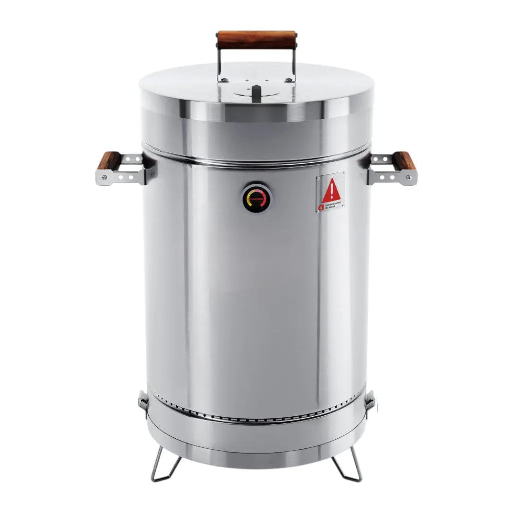 25" X 14" Silver Stainless Steel Portable Smoker Barrel Homeroots Outdoor