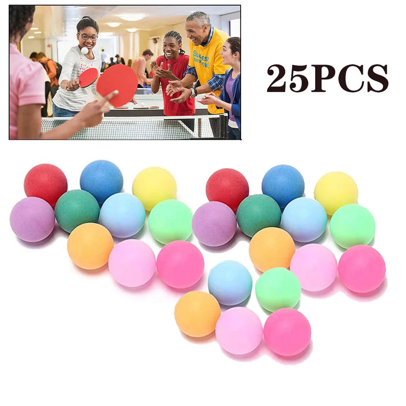 25pcs/pack Colored Pong Balls 40mm Entertainment Table Tennis Balls Training High Elasticity Quality Ping-pong Balls #P2