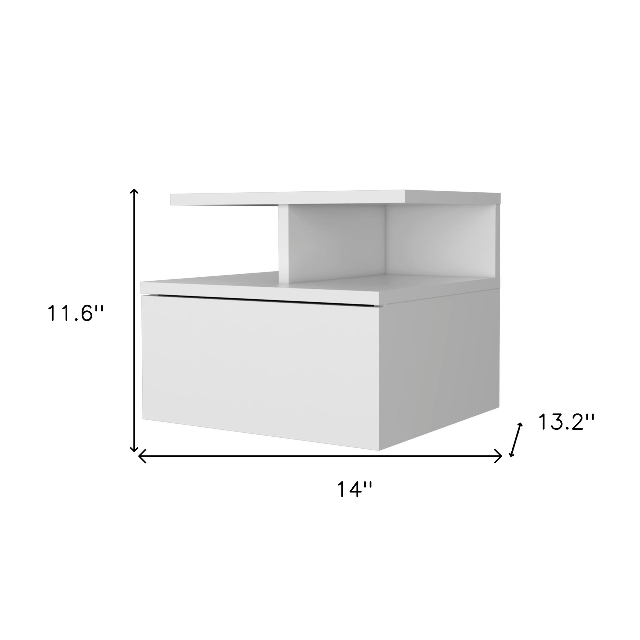 14" Rectangular One Drawer 0 With Manufactured Wood Top - 1 - Home & Garden