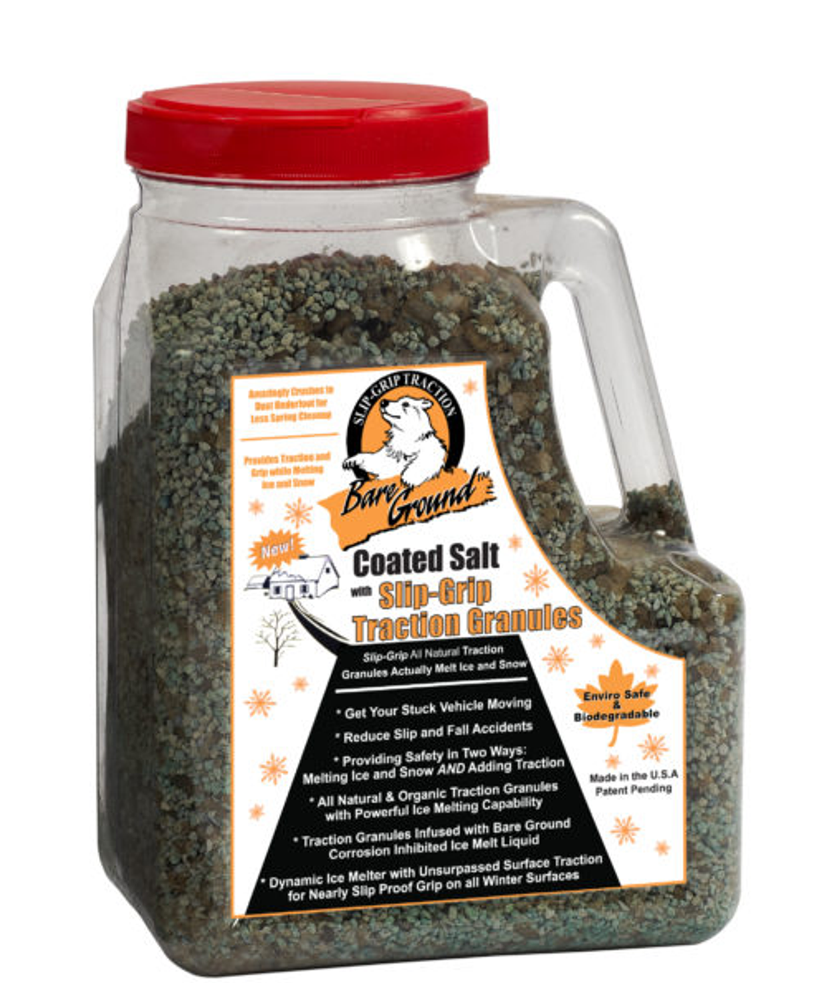12lb Jug of Bare Ground Coated Granular Ice Melt w/ Infused Traction Granules - 1 / 12lbs - Sports & Outdoor
