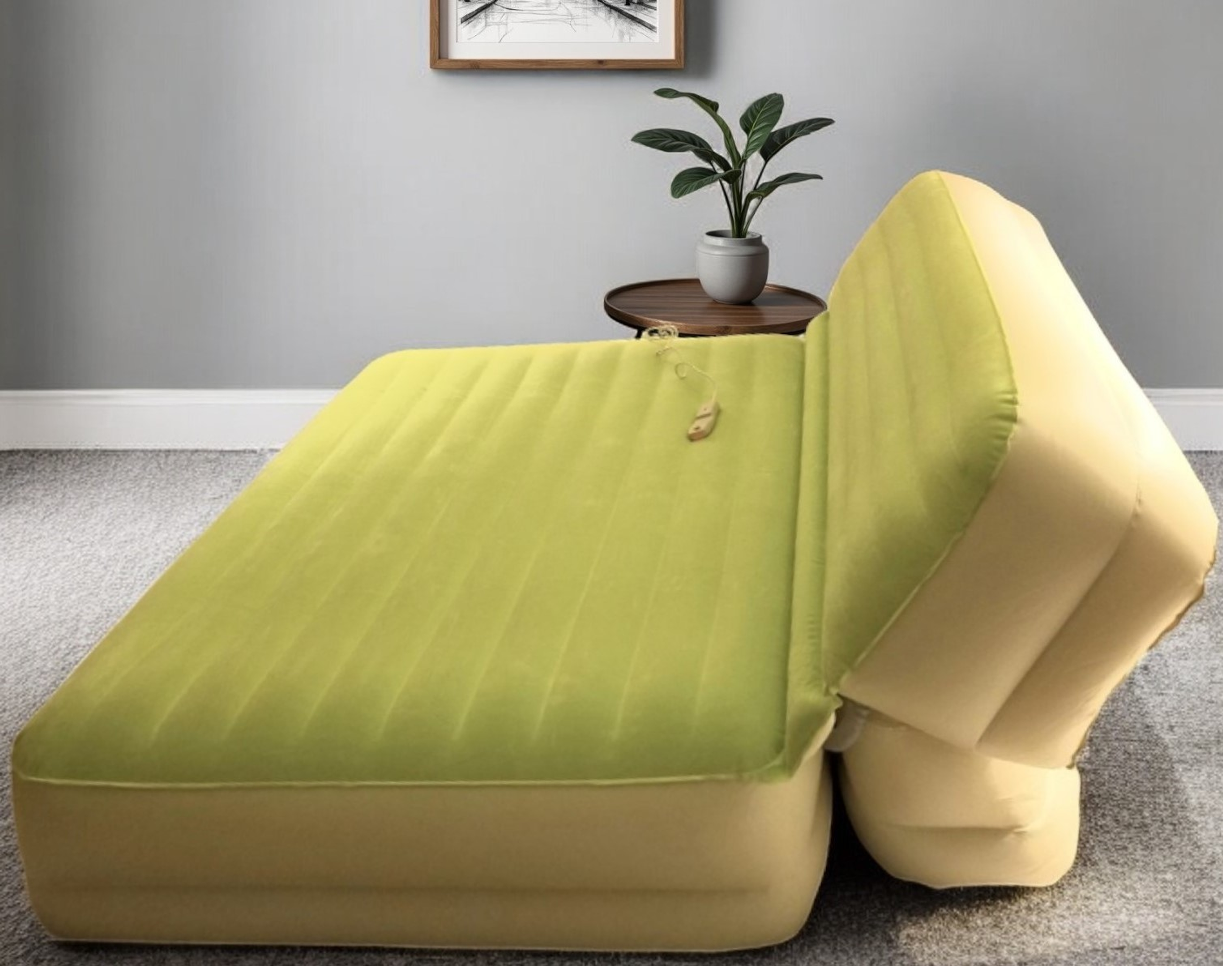 Incline Adjustable Moss Green Inflatable King Size Mattress Home & Garden
