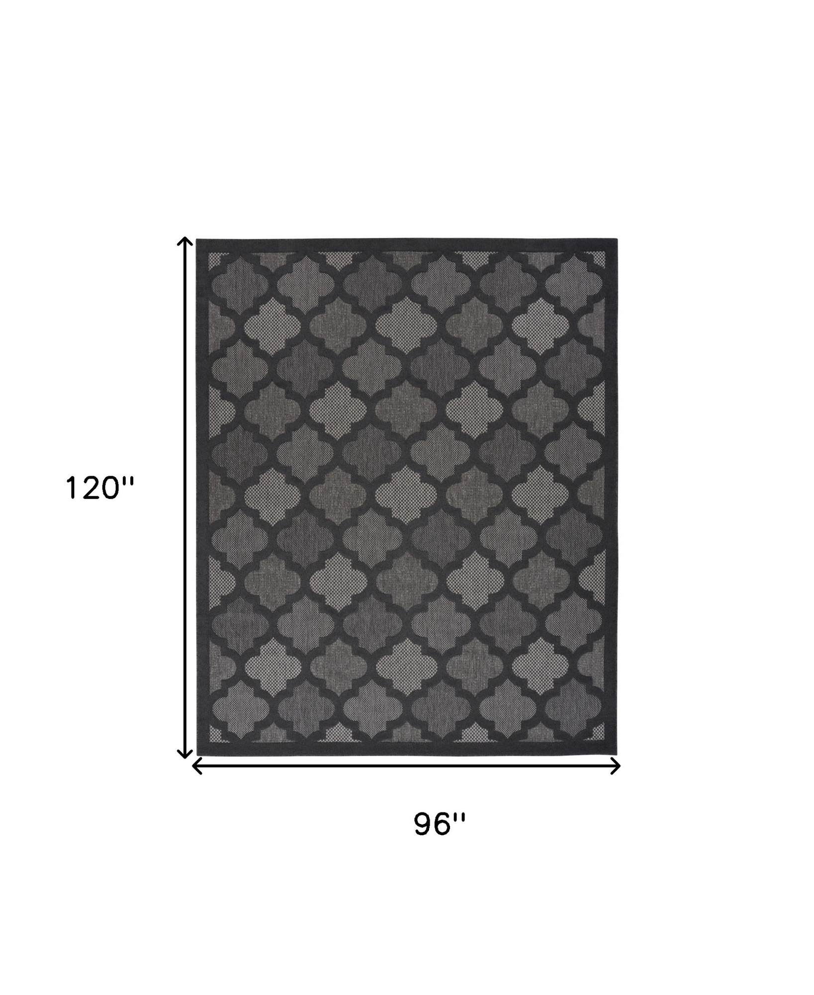 8' X 10' Black Geometric Flatweave Area Rug Sports & Outdoor