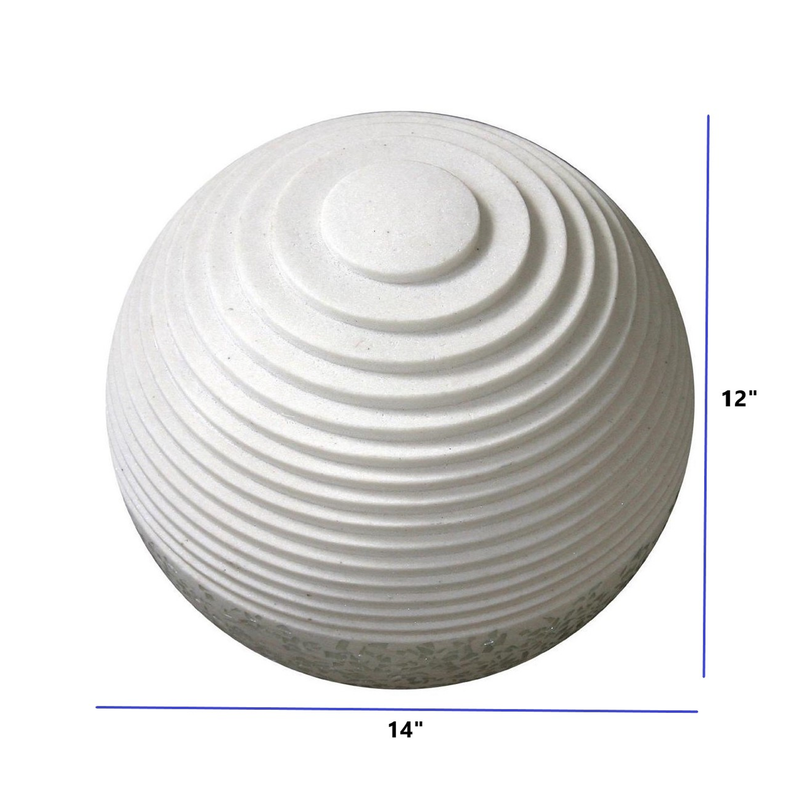 1 X 14 X 12 White Round With Lines And Light - Outdoor Ball - 1 - Sports & Outdoor
