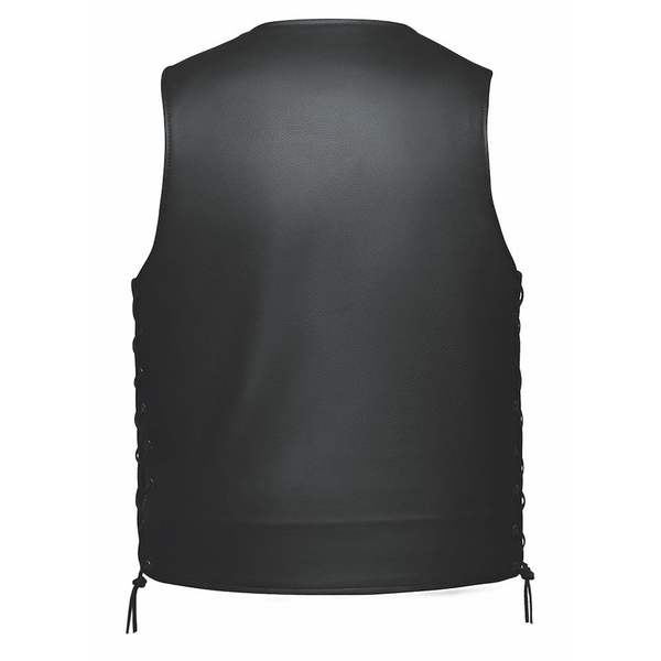 0331.BF - Mens Ultra Leather Vest - Black / 1 / 3XL - Men's