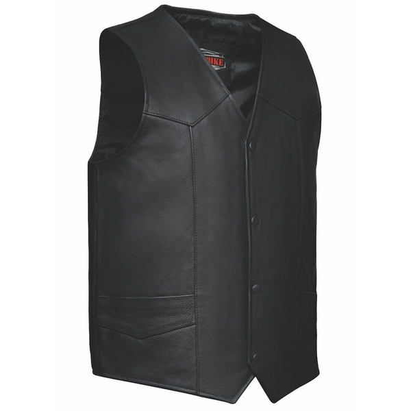 0602.00 - Mens Premium Leather Vest - BLK / 1 / XL - Men's