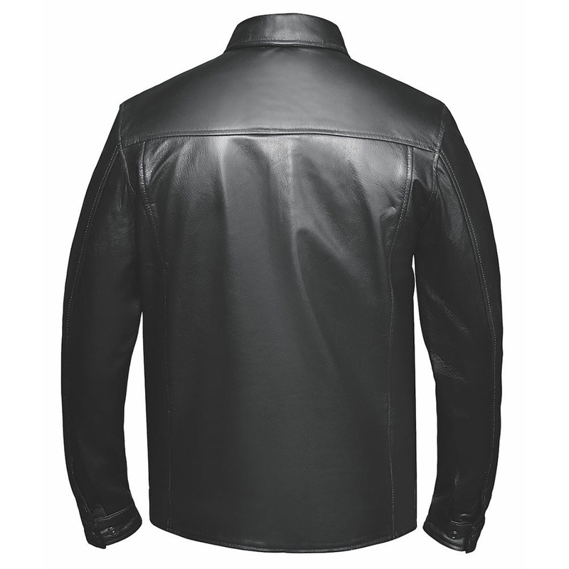 0867.NG - Mens Premium Leather Shirt Jacket - Black / 1 / XL - Men's