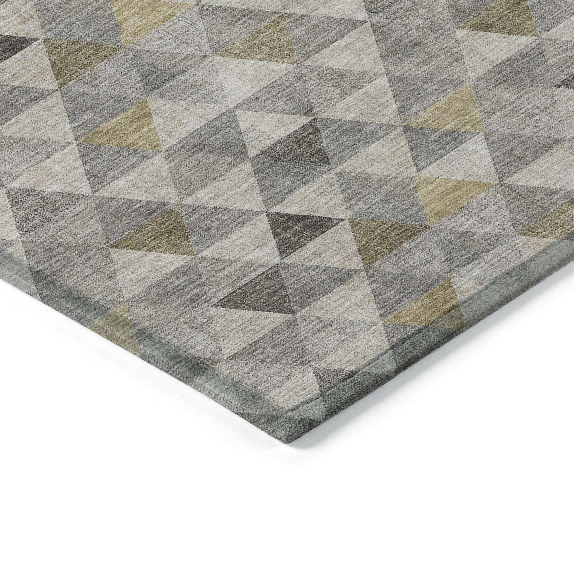 10' X 14' Taupe Beige And Tan Geometric Washable Indoor Outdoor Area Rug - 1 - Sports & Outdoor