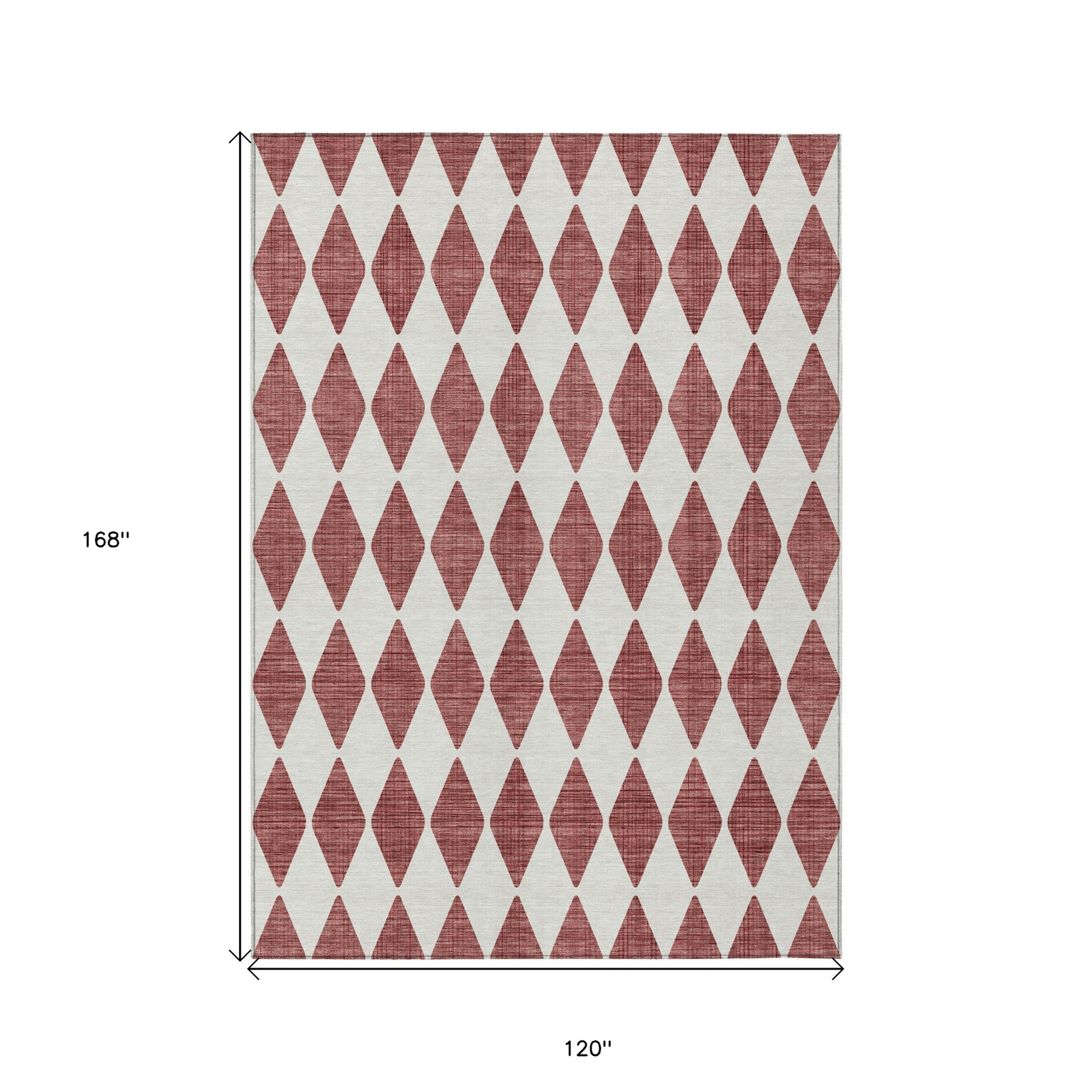 10' X 14' Burgundy Geometric Washable Indoor Outdoor Area Rug - 1 - Sports & Outdoor