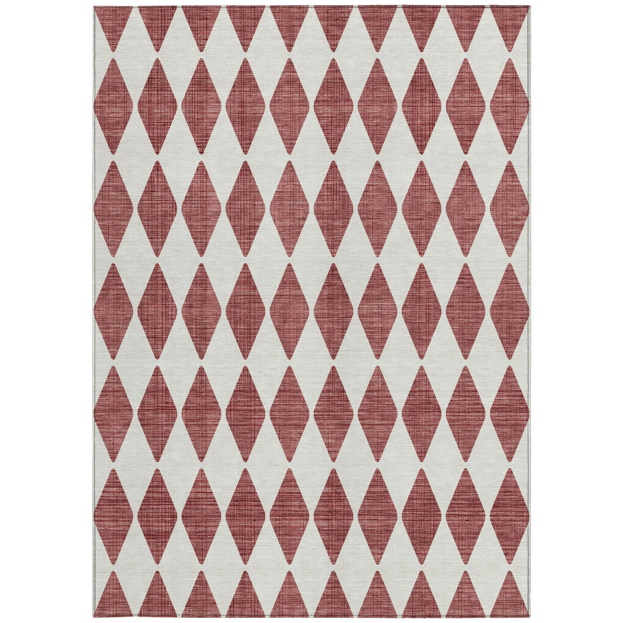 10' X 14' Burgundy Geometric Washable Indoor Outdoor Area Rug - 1 - Sports & Outdoor