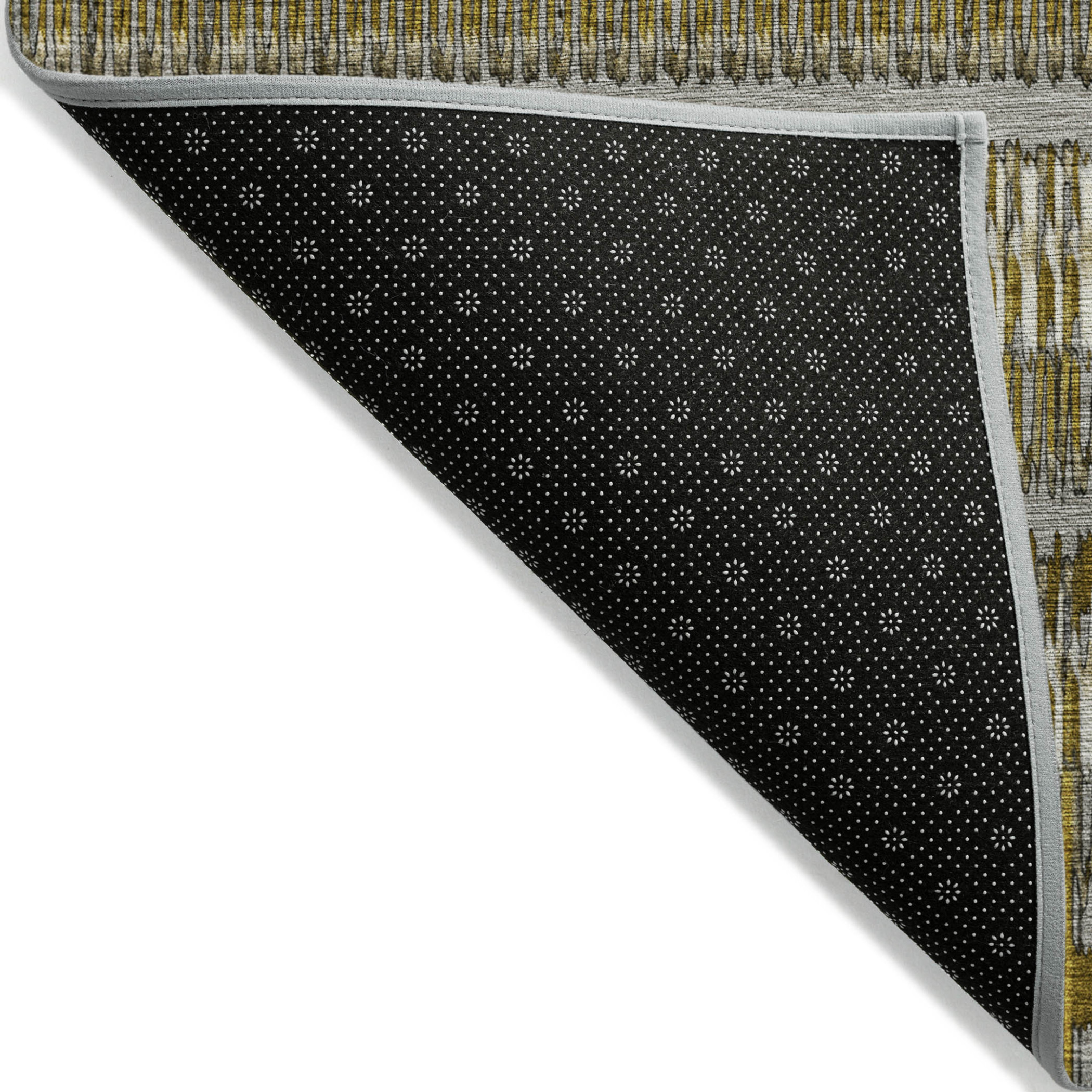 10' X 14' Coffee And Taupe Striped Washable Indoor Outdoor Area Rug - 1 - Sports & Outdoor